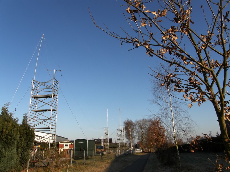 Overzicht van de 3 steigers.